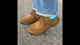 Twisted X Women s Brown and Turquoise Waterproof 4 All Around Work Boot WAXW001