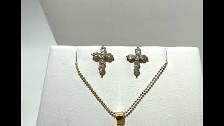 GovDeals: Beautiful, 22 Inch, CZ Diamond Cross Necklace W/Ma