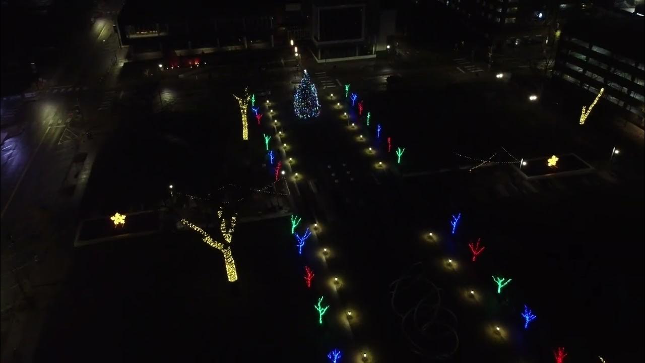 Birds Iowa View Downtown Cedar Rapids Christmas Lights YouTube