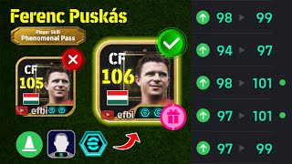 Ferenc Puskás 106 Best Training With Booster, Max Level, Player Progression Efootball 2026