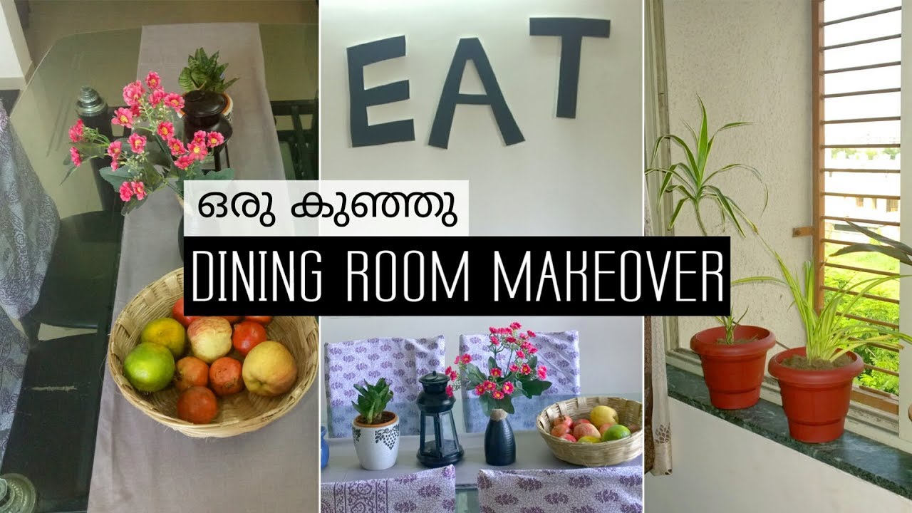 DIY Dining Room Makeover in Malayalam DiningTable Decor and