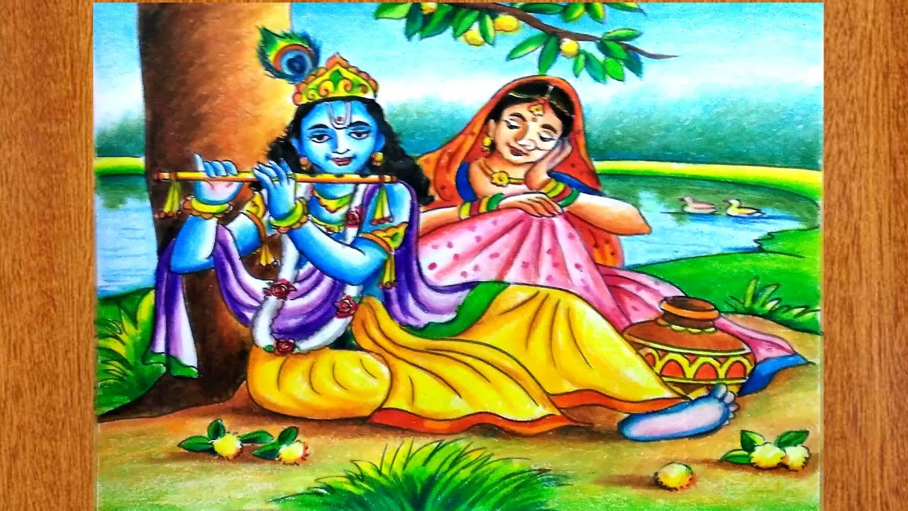 How To Draw Radha Krishna Step By Step Easy/Radha Krishna Drawing ...