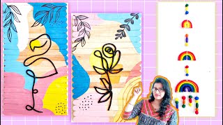 2 Easy DIY Boho inspired Wall clay Wall art from clay Boho painting