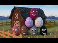 Learning colors and numbers song  colorful eggs on the farm