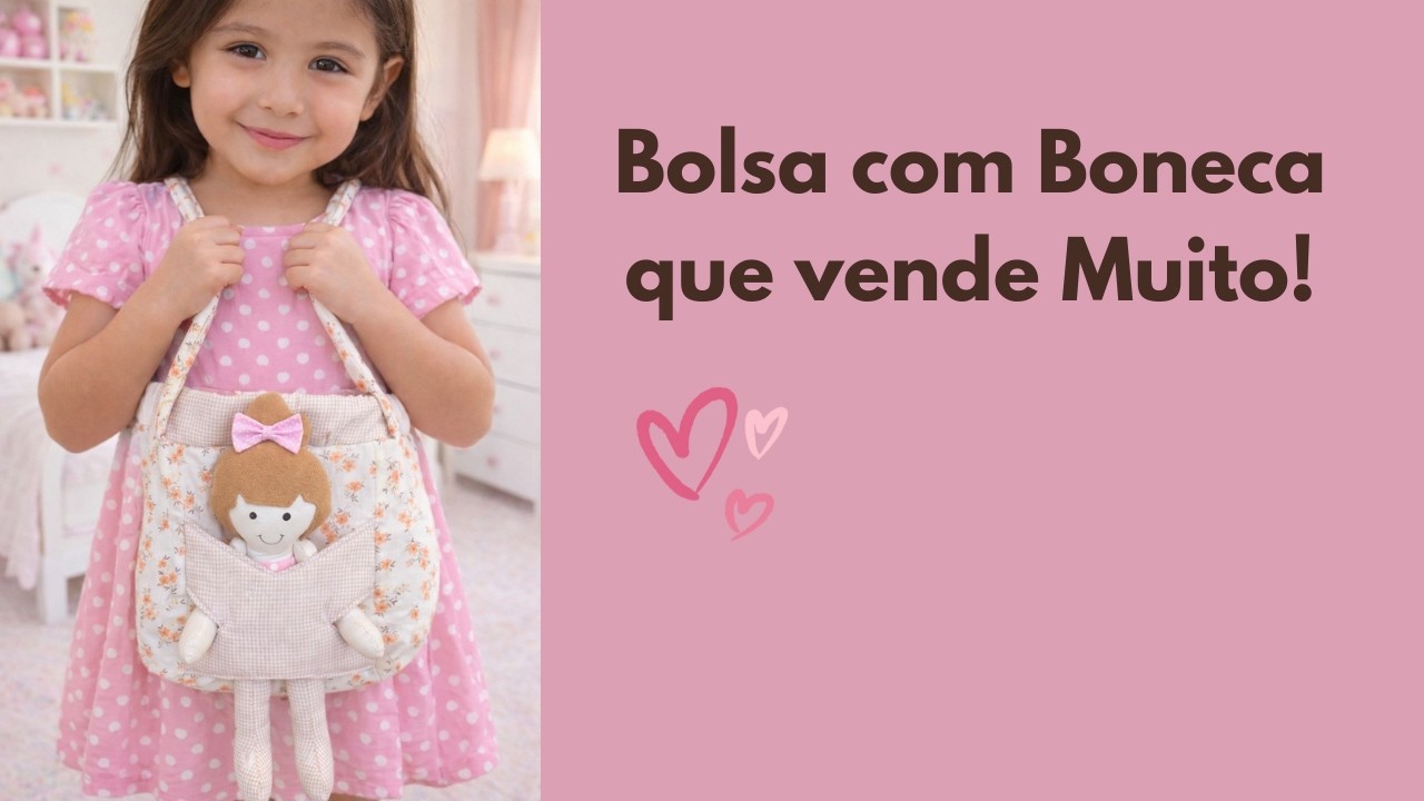 Como fazer boneca de pano com bolsinha -passo a passo.