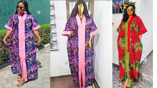 How to make trendy boubou with Aso oke front slit|Buildup collar.[DETAILED]