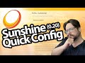 Sunshine 020 configuration quick start