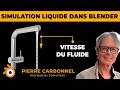 BLENDER FLUIDS : ACCÉDER A LA VITESSE DES PARTICULES DU DOMAINE LIQUIDE.