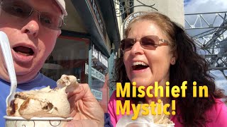 Mystic, Connecticut and Mystic Seaport with ebikes and an RV