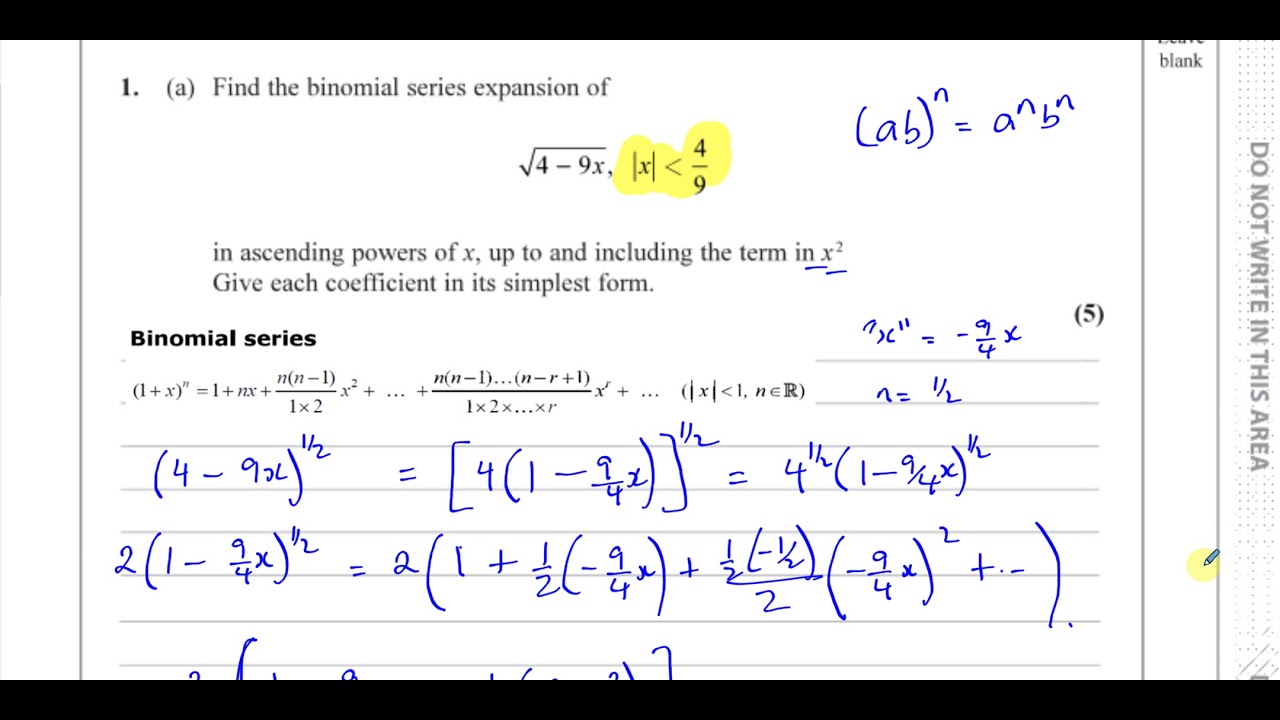 6666/01 Edexcel C4 (GCE) June 2018 Q1 Binomial Expansion, Estimating