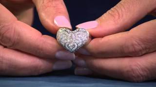 Diamonique Dimensional Bombay Heart Ring, Sterling with Nancy Hornback