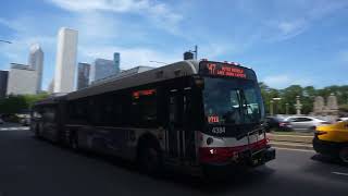 CTA Bus: Congress Plaza bound D60LFR 4384 Rt.147 at Van Buren St/Michigan Av