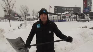 Bills' Highmark Stadium Gets 30 Inches of Snow Ahead of Playoff Game vs. Chiefs
