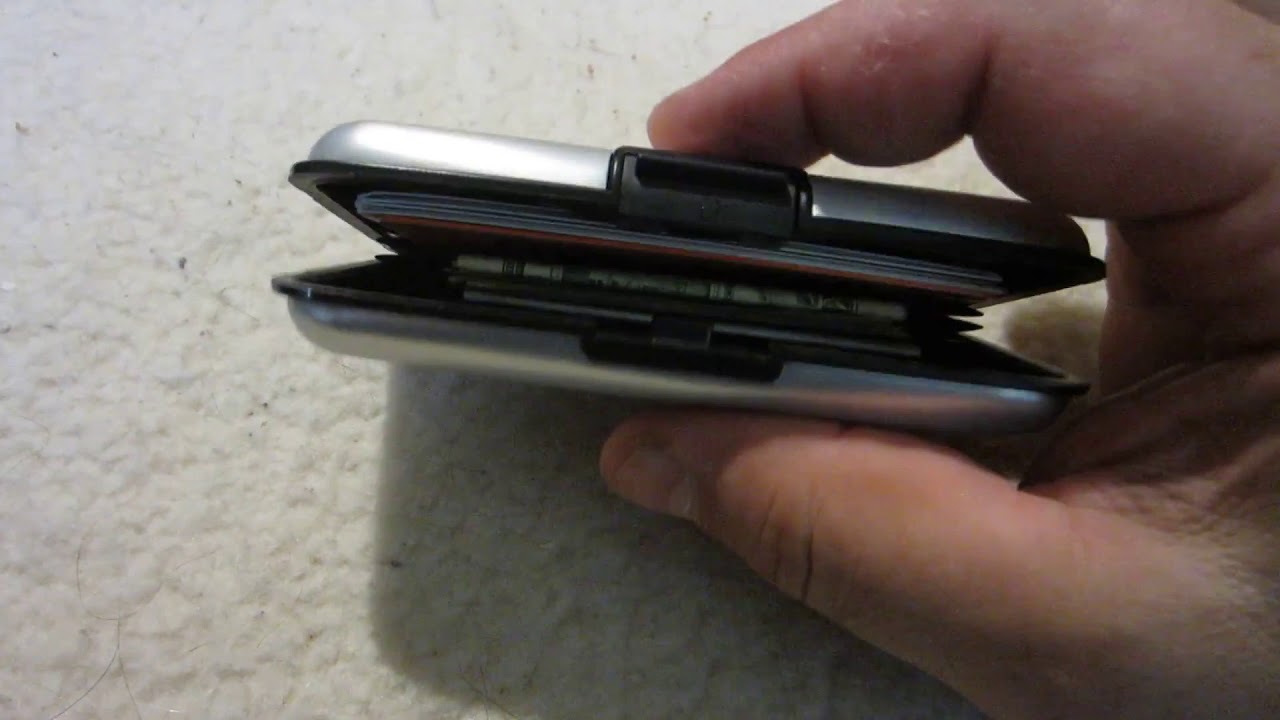 Shell D RFID Aluminum Wallet Credit Card Holder - YouTube