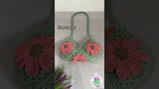 Crochet Flower Granny Square Bag 🌺 Crochet Bag C120 #crochetbag #grannysquarecrochet