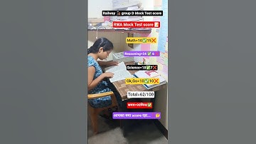 Railway group D Mock Test analysis 📝 RWA Mock Test score 📝 #mocktest #motivation #study #shorts