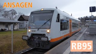 [Oberpfalzbahn] Ansagen der RB95 Hof Hbf - Cheb - Marktredwitz