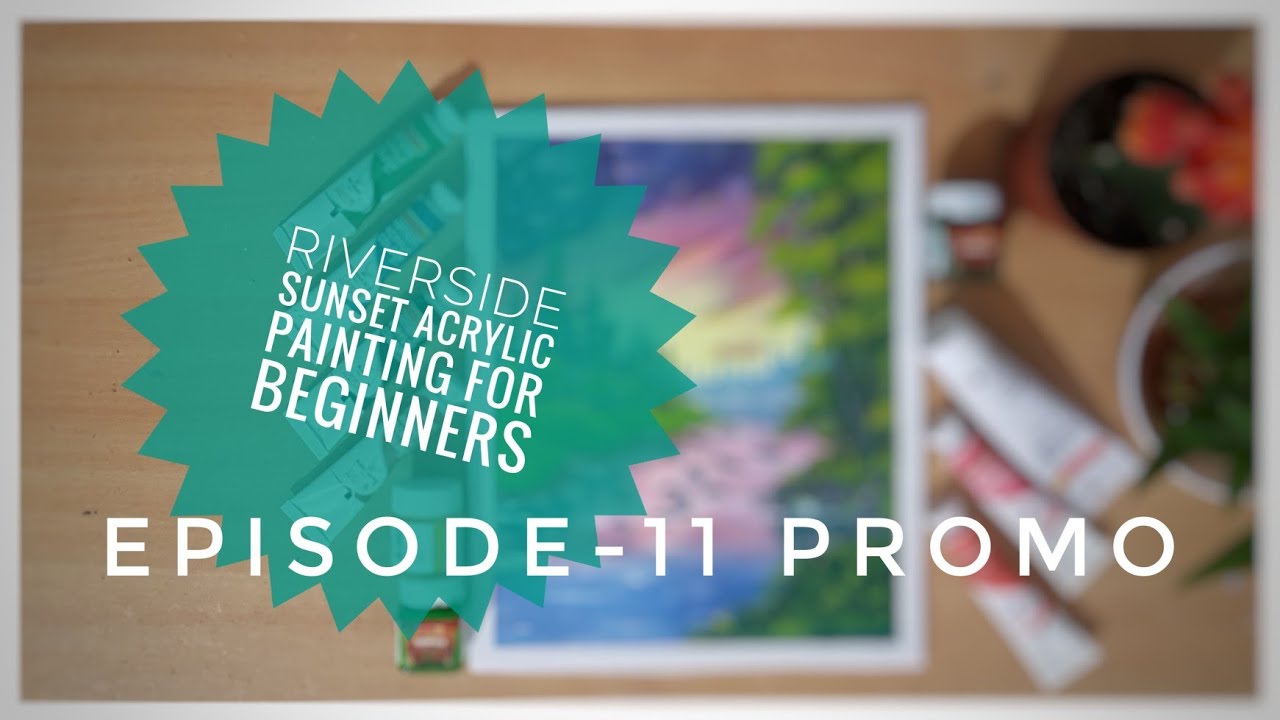 Sunset Riverside| சூரிய அஸ்தமனம்| Acrylic Painting for beginners| EP -11