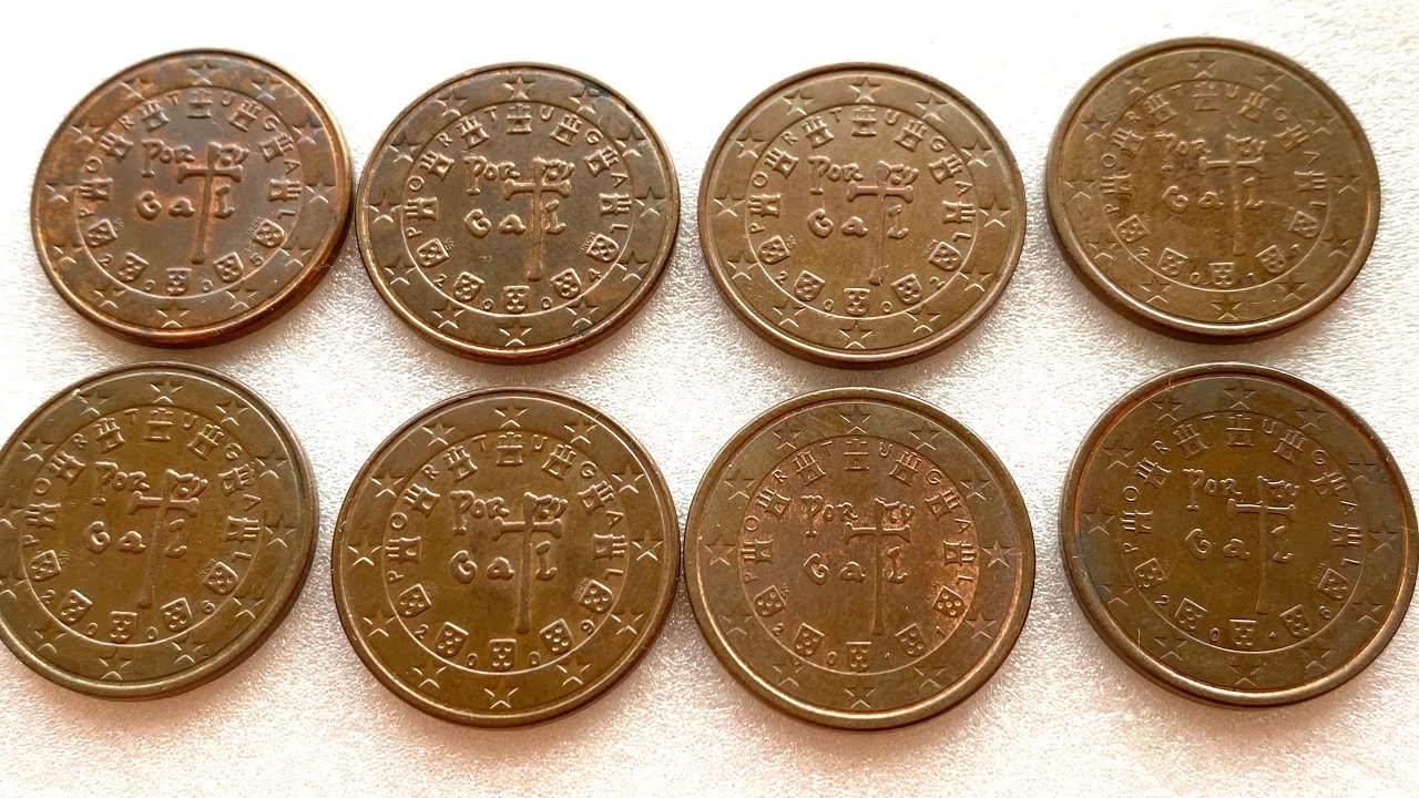 5 Cent Portugal 2002 2004 2005 2006 2009 2011 2016 2017 Euros