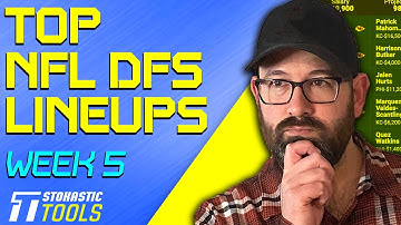 NFL DFS Lineups Week 5 Main Slate Picks | Stokastic NFL DFS Lineup Generator