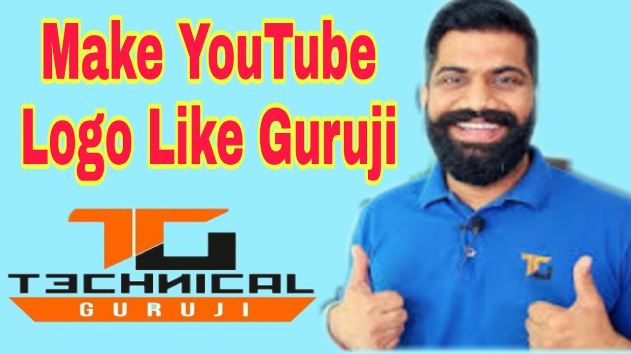 How To Make a Logo Like Technical GuruJi | YouTube Logo using Picsart ...