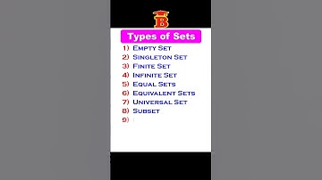 12 Types of Sets