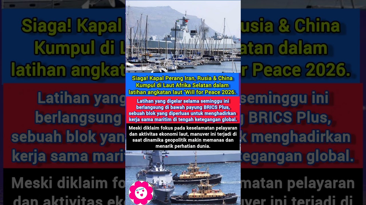 Kapal perang China, Rusia, dan Iran berkumpul di perairan Afrika Selatan , 