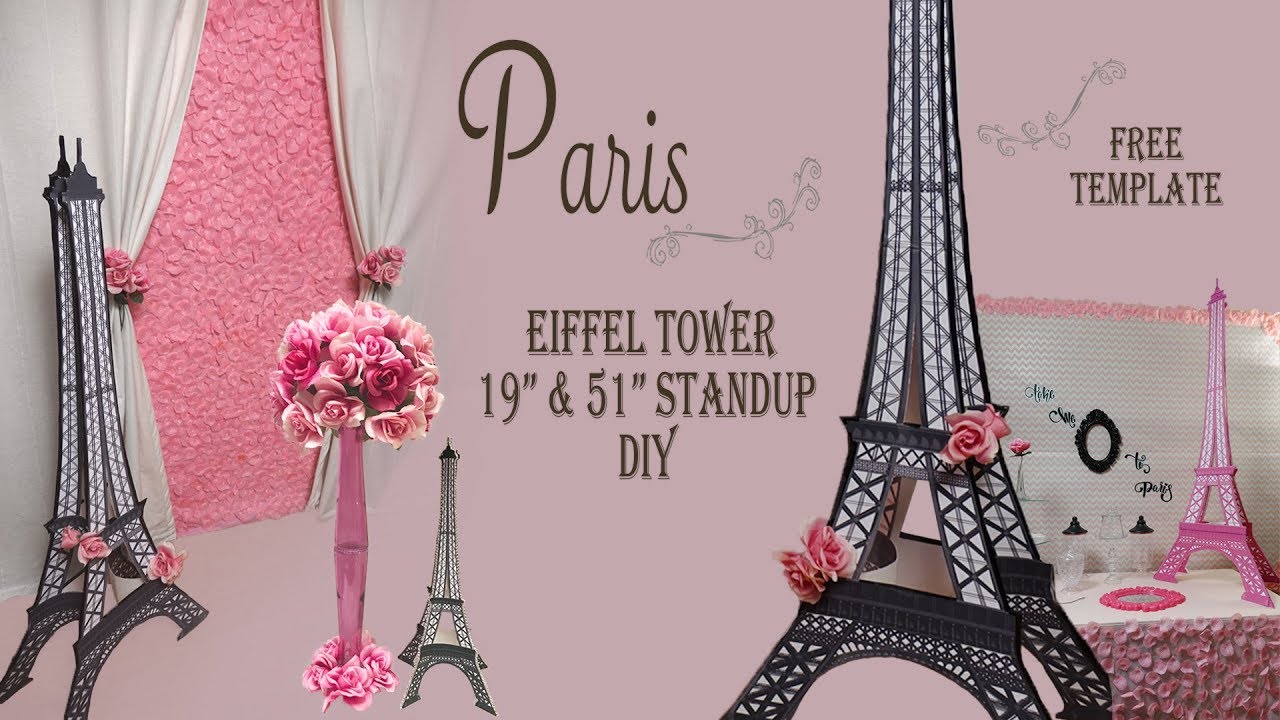 Paris DIY / Eiffel Tower Standup / Party Decor 