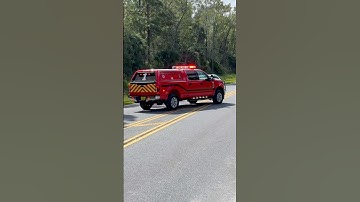 Crystal River Fire Department Command 1 Lights on going Traffic Control