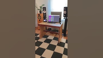 Orion Studio Synergy Core is enjoying its own custom desk at Ethan Gingerich’s studio 🤩