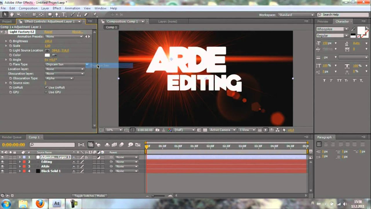How to make basic intro with after effects - YouTube