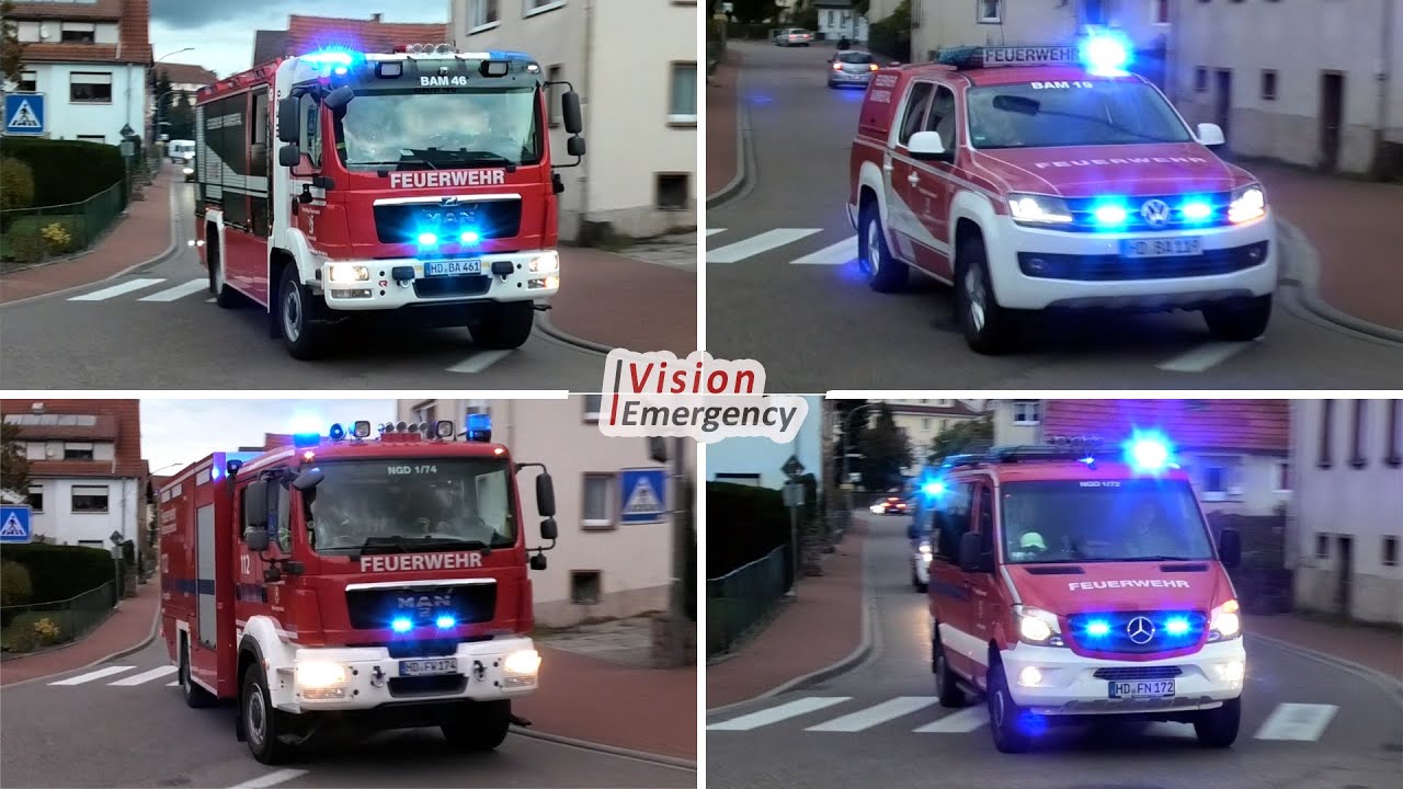 [Scheunenbrand] Alarmübung Feuerwehr Bammental und umliegende Wehren