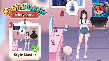 Brain Puzzle Tricky Quest Level 143 style master create looks that satisfy the idols | Walkthrough