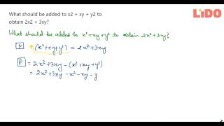 What Should Be Added To X2 Xy Y2 To Obtain 2x2 3xy