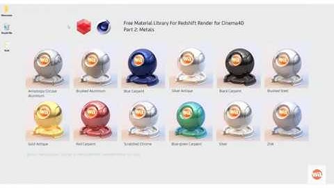 Free Metal Material Library for Redshift Render for Cinema 4D Part 2