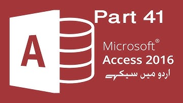 External Data Tab In MS Access 2016 in Urdu/Hindi