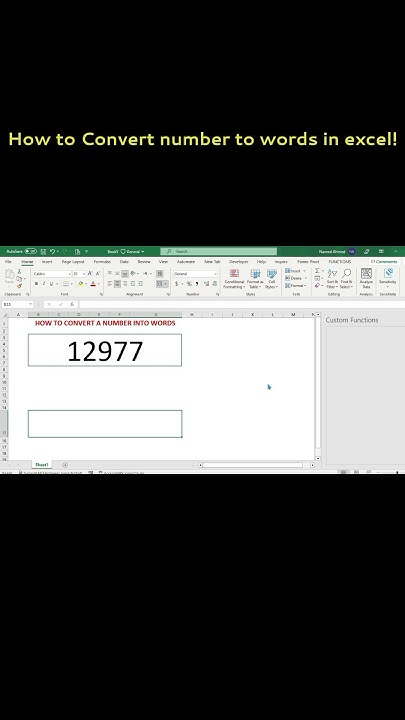 How to Convert Numbers into words in excel - YouTube