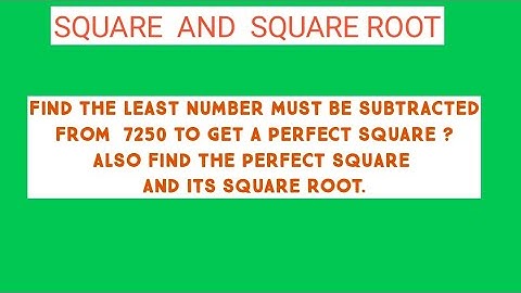 What least number must be subtracted to get a perfect square