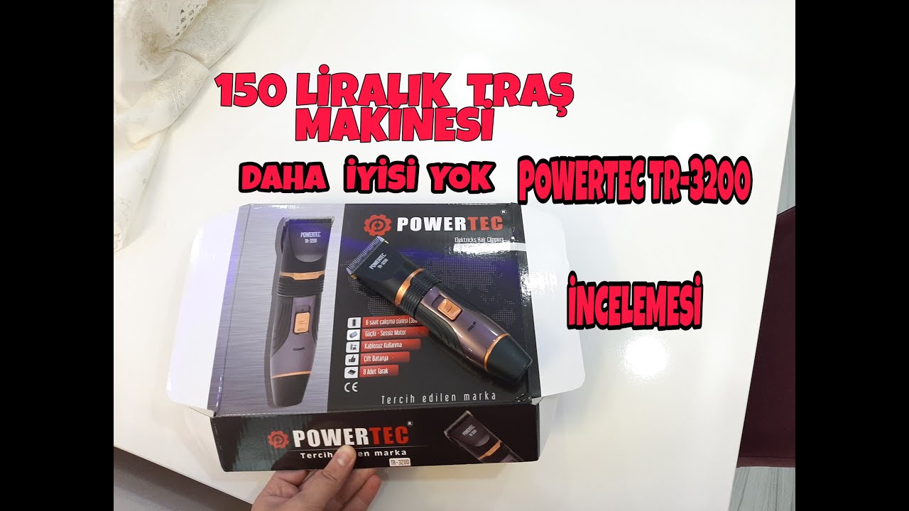 Powertec Tr 3200 Sac Kesme Testi Ve Detayli Incelemesi Berberlerin Kullandigi Tras Makinesi 150 Youtube
