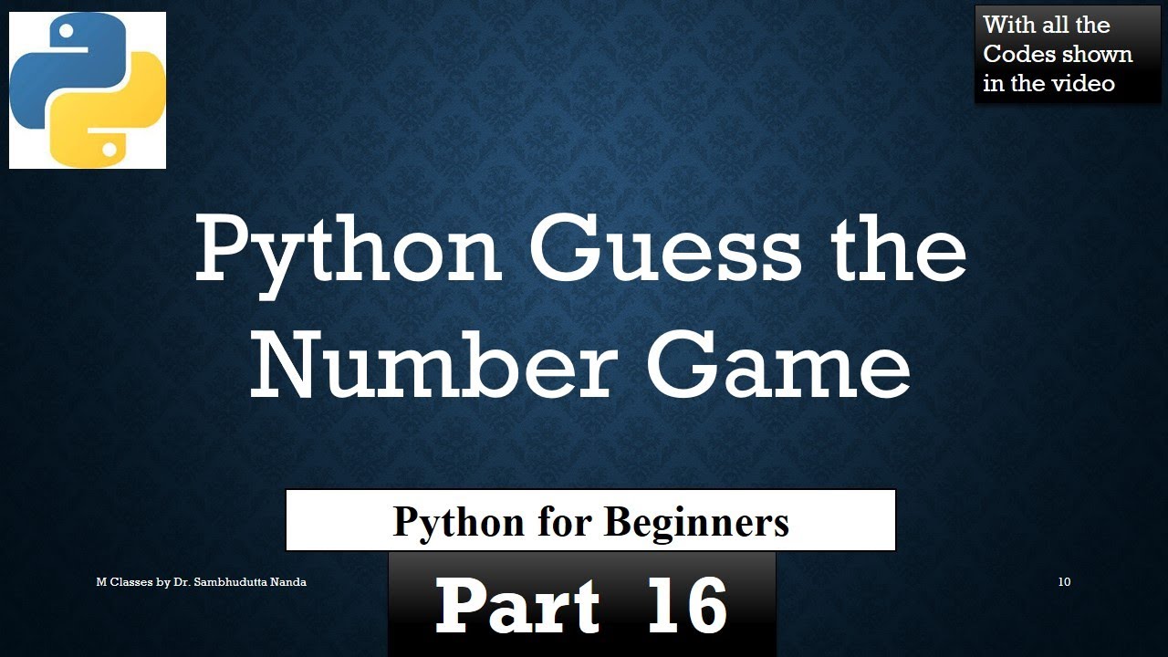 Python Guess the Number Game - YouTube