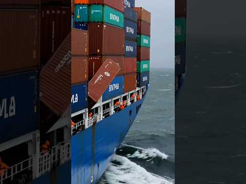 Northern ocean 🌊 the dangerous movements 😱 #ships #viralvideo