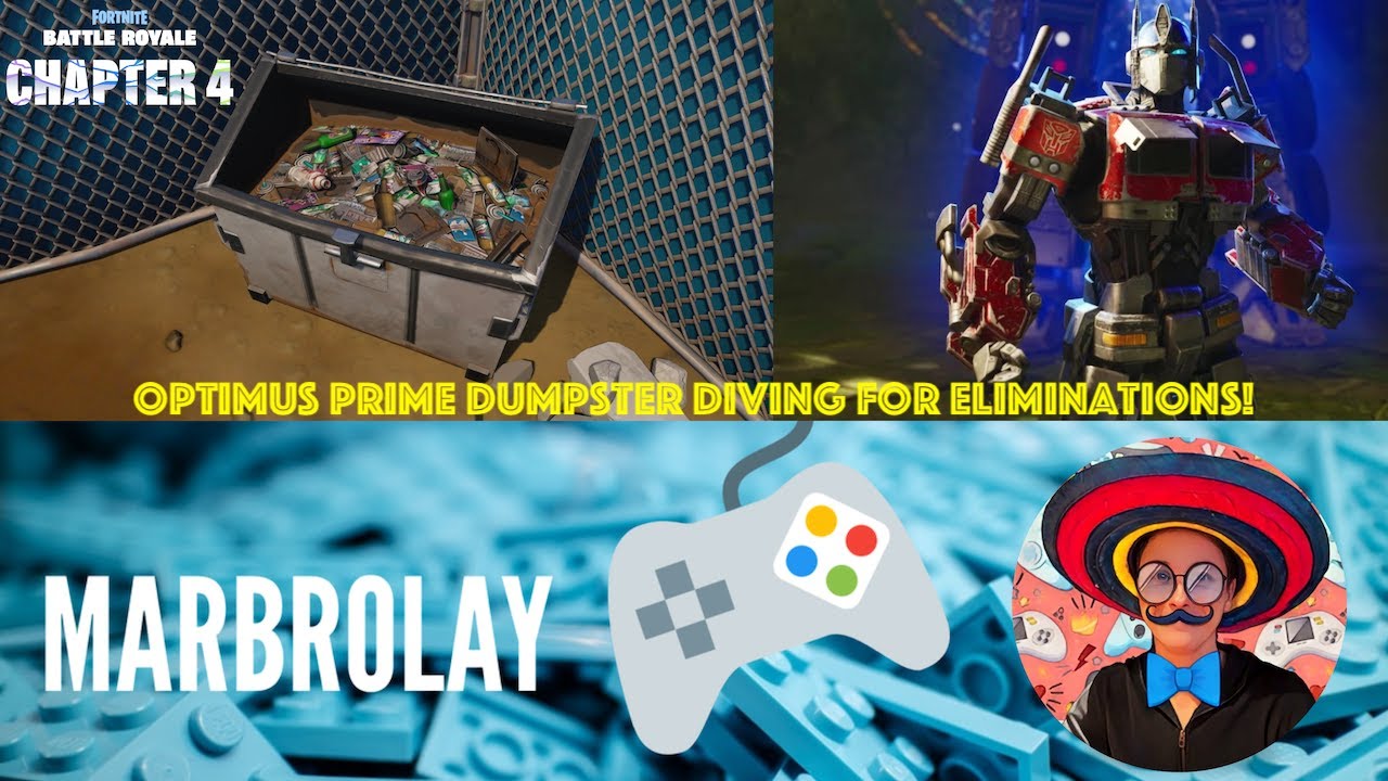 Fortnite Chapter 4 Season 3 Optimus Prime Dumpster Diving For