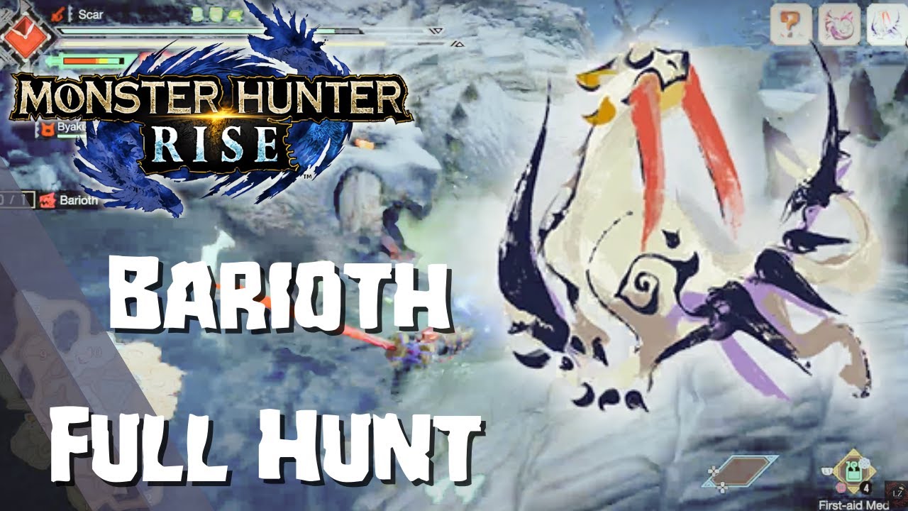 Monster Hunter Rise I Barioth Full Hunt I PS4 Gameplay