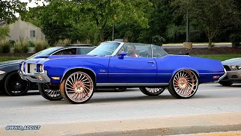 WhipAddict: Kandy Blue 72' Oldsmobile Cutlass Convertible on Rose Gold Forgiato 26s