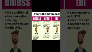 What’s the difference btw Unless/Until/Till #trending #learning  #education #vocabulary #shorts