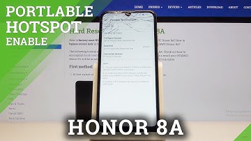 How to Create Portable Hotspot in Honor 8A – Share Internet