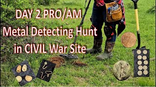 DAY 2 Metal Detecting 2024 Show Me Pro/Am hunt, Coins, Civil War Skirmish Site, Muddy Relics Ep 27