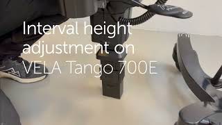 Adjusting the height interval – electric actuator - VELA Tango 700E
