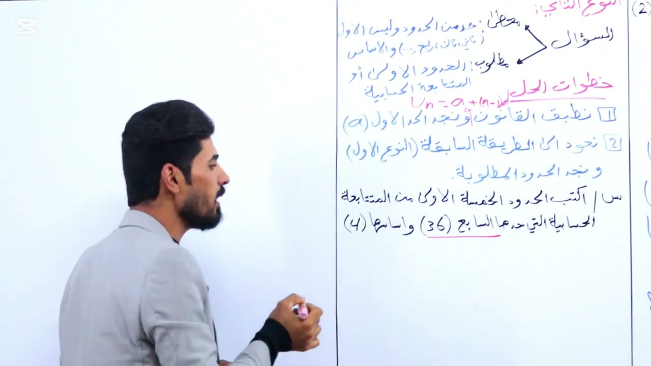 الحلقة الحادية عشر | الفصل الاول (المتتابعات) | رياضيات الثالث متوسط | أ.اكرم كريم