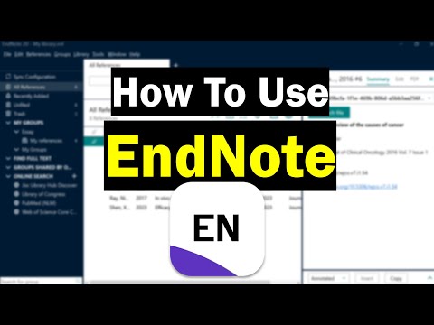 ვიდეო: არის endnote მონაცემთა ბაზა?